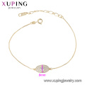 72041 xuping pulseira de design simples na China por atacado com banhado a ouro 14k